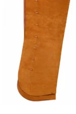 Rustic Trail Shotgun Chaps with Brown Leather Accents Knee View