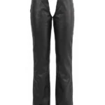 Shadow Curve Women's Black Leather Motorcycle Chaps