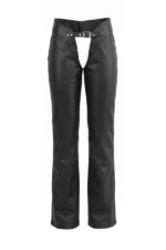 Shadow Curve Women's Black Leather Motorcycle Chaps