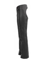Shadow Curve Women's Black Leather Motorcycle Chaps Side View