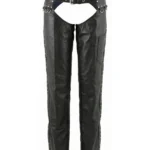 Shadowline Stud Women's Black Leather Motorcycle Riding Chaps