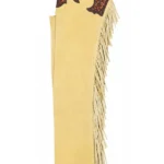 Sierra Tan Suede Western Show Chaps with Tooled Yoke