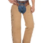 Sierra Tan Woolies Chaps with Leather Fringe