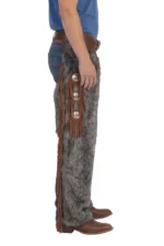 Silver Ridge Gray Woolies Chaps with Concho Details Side View
