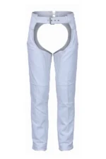 Snowline Stretch Women's White Leather Motorcycle Chaps