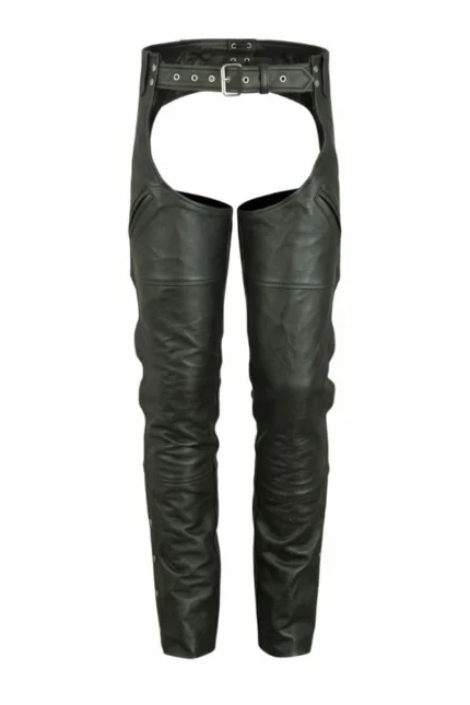 stealthshield black winter leather chaps