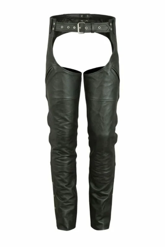 stealthshield black winter leather chaps