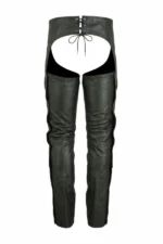 stealthshield black winter leather chaps back
