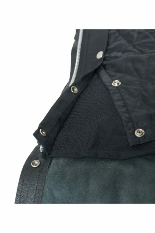 stealthshield black winter leather chaps insulated lining