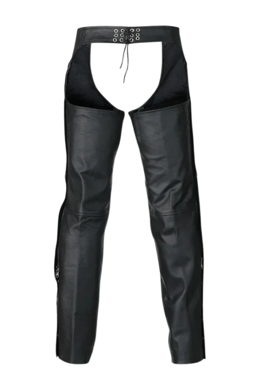 SwiftRide Lite Unisex Leather Motorcycle Chaps Back View