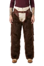 Timber Creek Brown Woolies Chaps with Long Fringe