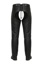 Titan Classic Big & Tall Leather Motorcycle Chaps Back View