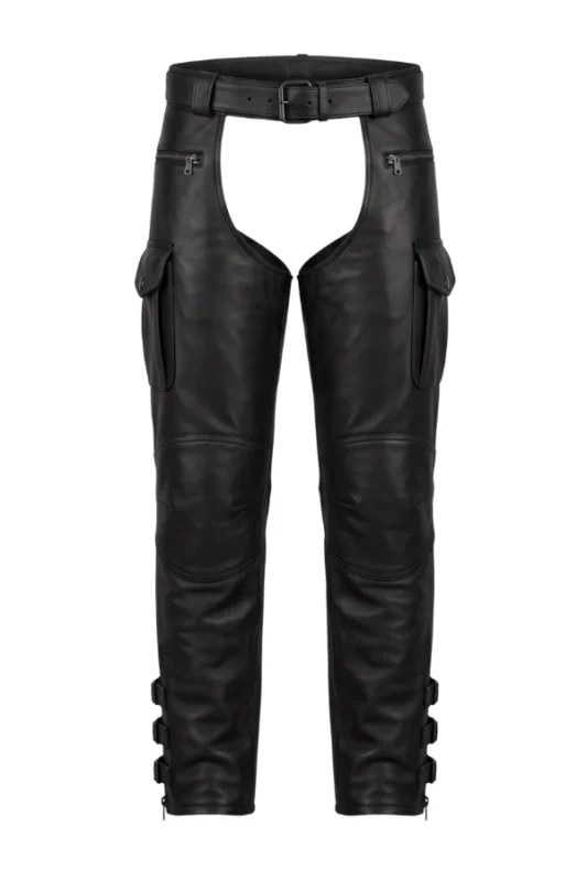 Titan Forge Outback Big & Tall Leather Motorcycle Chaps