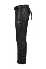 Titan Forge Outback Big & Tall Leather Motorcycle Chaps Cargo Pocket Detail