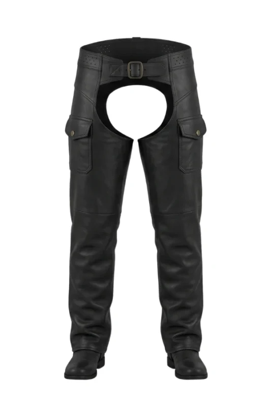 TitanTrail Summit Big & Tall Leather Motorcycle Chaps