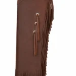 Trailblazer Heritage Leather Chink Chaps with Long Fringe