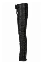 TrailGuard Ranger Unisex Leather Motorcycle Chaps with Utility Pocket Side View