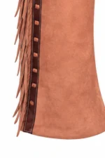 Two-Tone Western Fringe Shotgun Chaps Details View