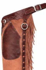 Two-Tone Western Fringe Shotgun Chaps Pocket View
