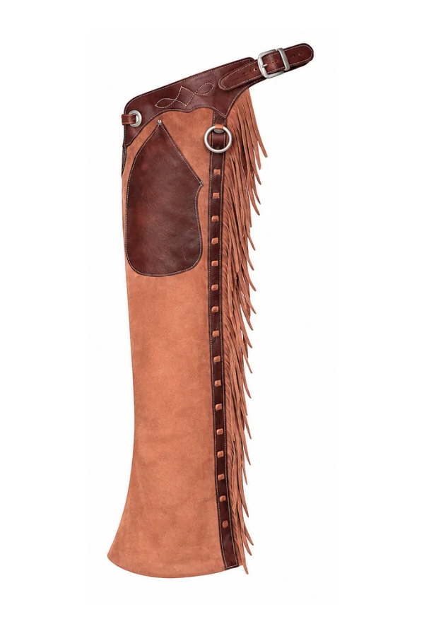 two-tone-western-fringe-shotgun-chaps Two-Tone Western Fringe Shotgun Chaps