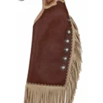 Western Heritage Leather Chink Chaps with Tooled Yoke and Conchos